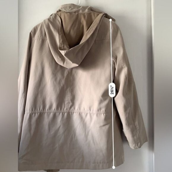 Gallery Petite Women's PM Beige Hooded Jacket - Picture 13 of 13